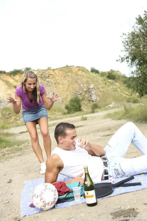 European Blonde PAWG Takes Anal Doggy Style Outdoors – photo 1 of 21