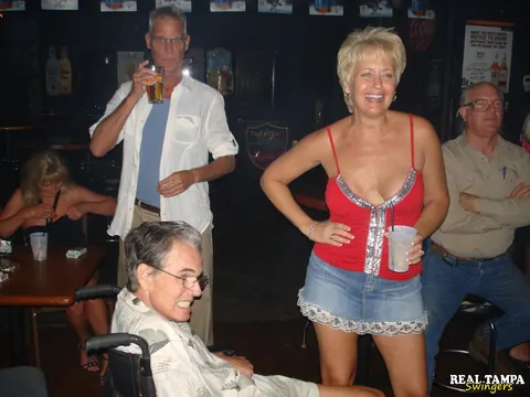 Mandi McGraw: Tall Mature Blonde in Glasses Has Public Group Sex – photo 6 of 20
