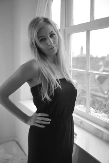 Hayley Marie Coppin – Slim British Blonde Reveals Her Big Natural Tits in Lingerie and Stockings