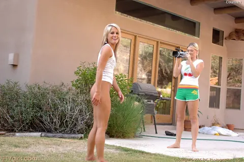 Alison Angel: Thick Blondes in Shorts Finger and Lick Shaved Pussies – photo 17 of 20