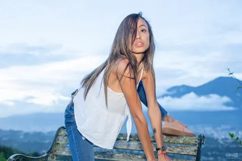 Camila Luna: Slim Latina Brunette Strips Out of Her Jeans and Spreads Outdoors – photo 5 of 21