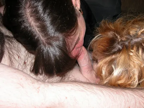 Slim MILF Sucks Two Cocks and Takes a Shared Cumshot – photo 4 of 20