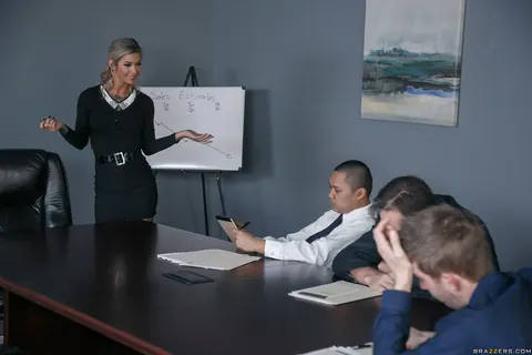 Kleio Valentien: Blonde MILF with Big Tits Gets Fucked in the Office – photo 1 of 21