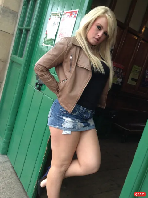 European Blonde Undresses and Spreads in Public – photo 3 of 15