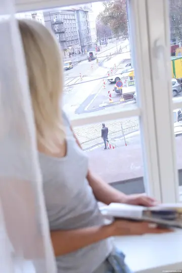 Tattooed European Blonde in Panties Gets Pussy Licked and Fucked Outdoors