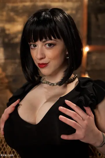 Busty Short-Haired Brunette Bound and Fucked in BDSM