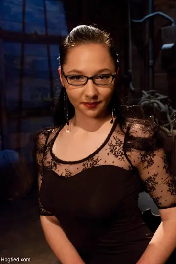 Busty Brunette Bound and Stripped Nude for Dungeon Display
