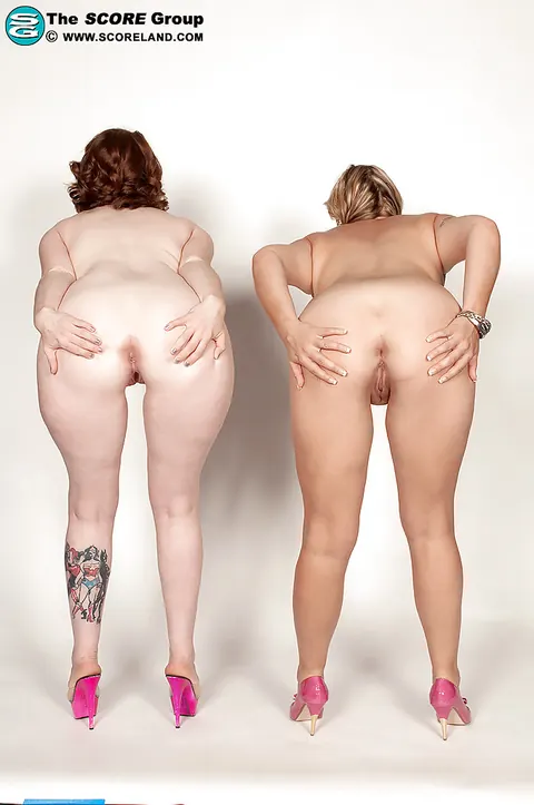 Bebe Cooper: Two BBW Women with Big Tits Strip and Spread Wide – photo 16 of 16