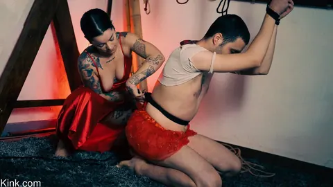 Tori Cummings: Busty Blonde Mistress Pegs Her Bound Partner with a Strap-On – photo 13 of 20