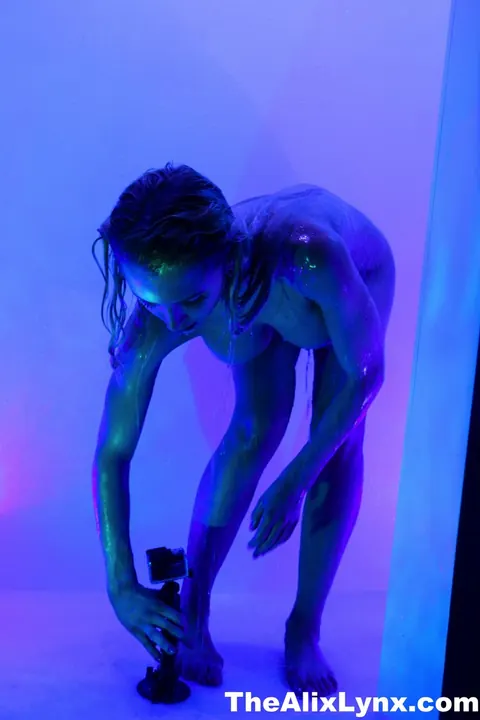 Alix Lynx: Blonde PAWG Shows Her Enhanced Tits in the Shower – photo 2 of 12