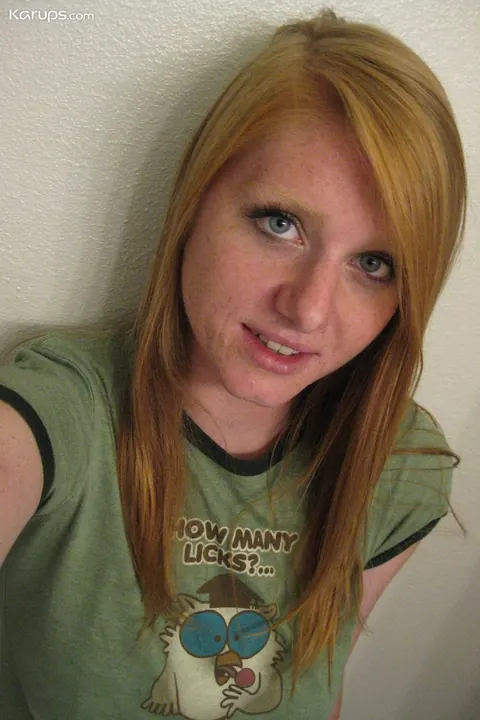 Pale Redhead with Big Tits Reveals Her Body in the Mirror – photo 5 of 20
