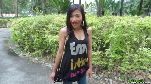Nang: Thai Brunette with Big Tits Deepthroats and Rides Outdoors – photo 3 of 20