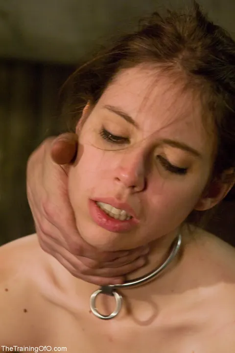 Short-Haired Brunette Bound and Sucks Cock Then Spreads – photo 14 of 21