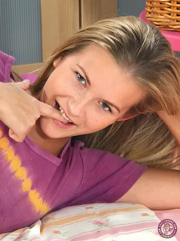 Jana Mrhacova – Slim Czech Blonde Strips Out of Her Skirt and Masturbates