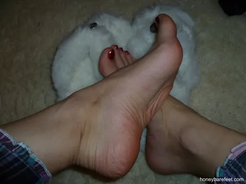 Honey Barefeet: Brunette PAWG Teases with Her Feet and Toes – photo 1 of 15