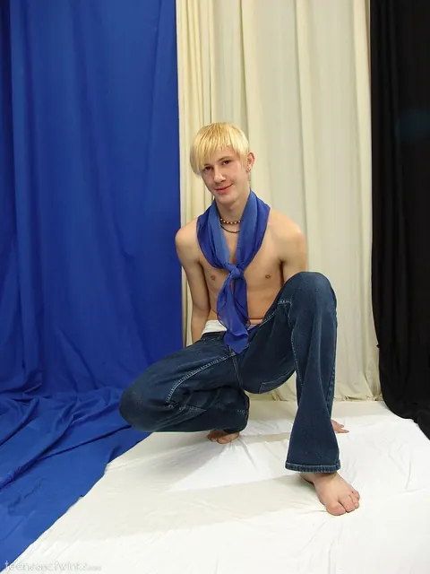 Hairy Man Performs a Striptease and Strokes His Uncut Cock – photo 5 of 21