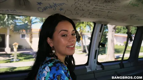 Kimmy Kush: Latina Brunette Sucks and Strokes Her Partner in the Car – photo 3 of 21