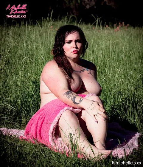 Curvy Trans Woman Strips Nude in a Forest Meadow – photo 4 of 10