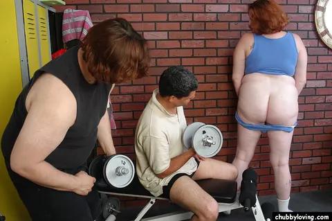 Mature Curvy Redhead Takes Two Cocks in Public – photo 3 of 16