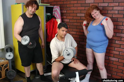 Mature Curvy Redhead Takes Two Cocks in Public – photo 1 of 16
