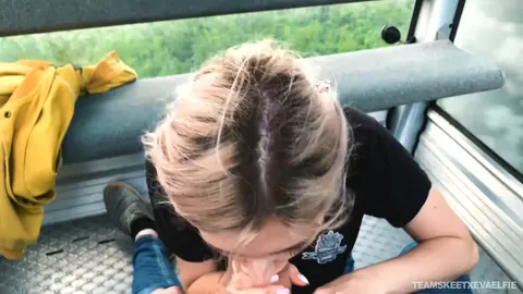 Eva Elfie: Blonde Russian Sucks Cock in a Gondola Lift – photo 11 of 19