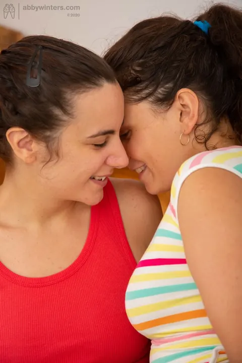 Spanish and Australian Women Kiss and Spread Hairy Pussies – photo 1 of 21