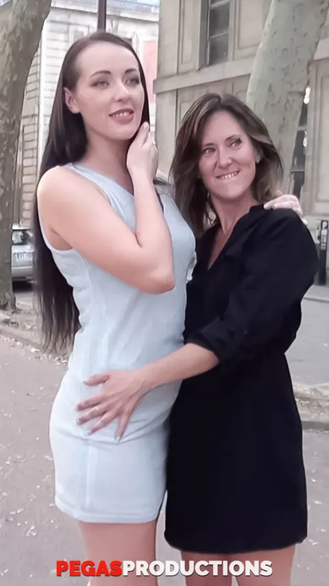 Tall Brunette MILF in a Skirt Joins a Threesome for Anal – photo 1 of 19