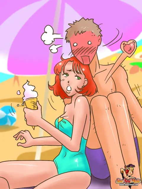 Busty Trans Woman Kisses Partner on the Beach – photo 5 of 15