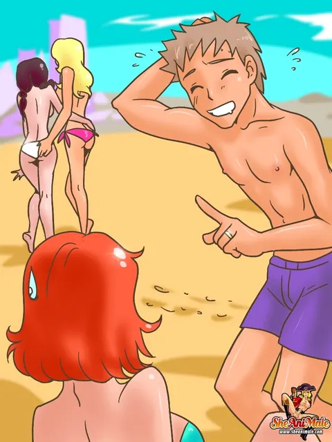 Busty Trans Woman Kisses Partner on the Beach – photo 6 of 15
