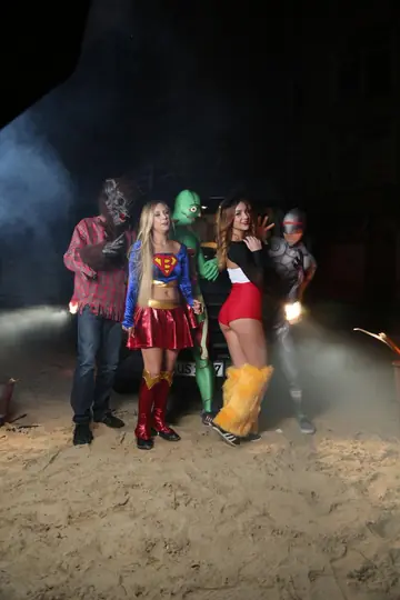 Lullu Gun – European Blonde and Brunette in Costumes Have Group Sex