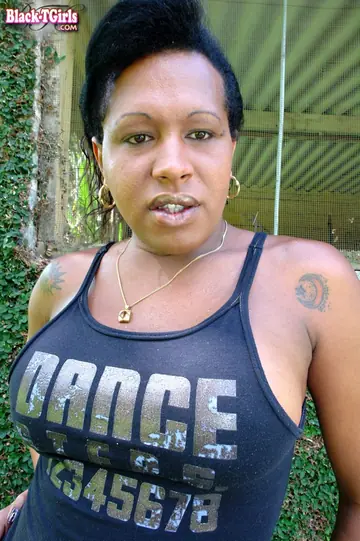 Brazilian Trans Woman Stands Nude and Shows Her Front and Back