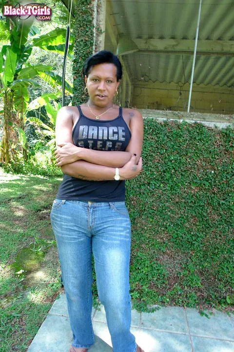 Brazilian Trans Woman Stands Nude and Shows Her Front and Back – photo 2 of 16