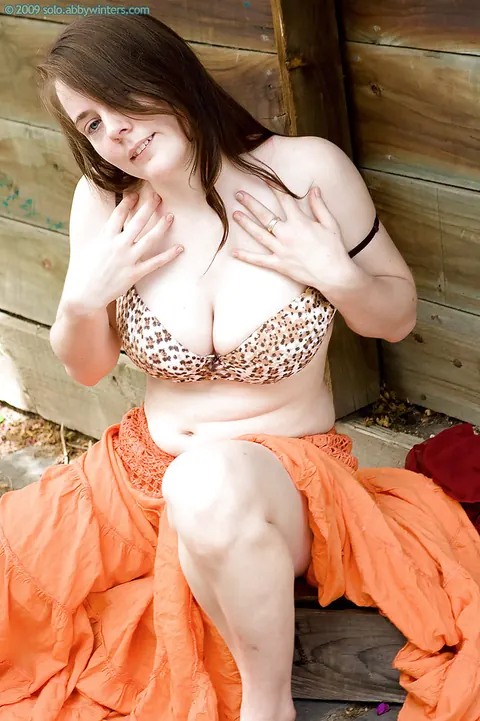 Hairy Woman Flashes Her Big Tits and Spreads Outdoors in Lingerie – photo 4 of 16