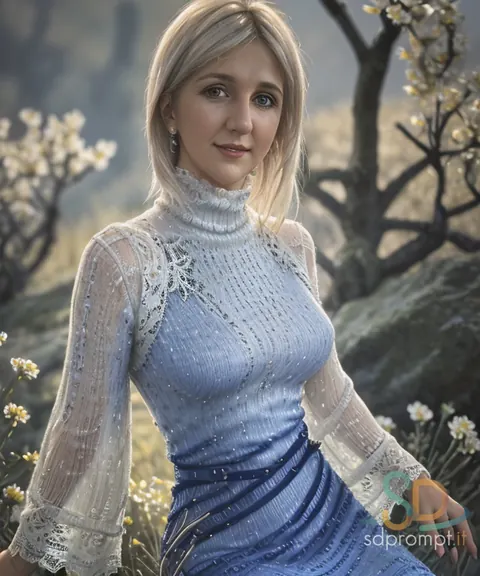 AI-Generated Mature Woman Poses Outdoors and Spreads – photo 8 of 19