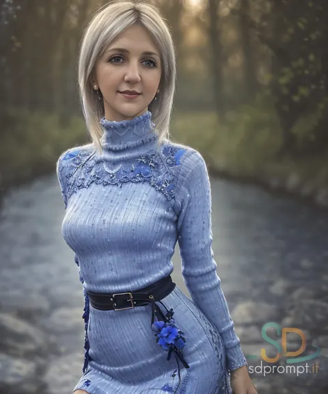 AI-Generated Mature Woman Poses Outdoors and Spreads – photo 5 of 19