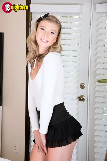 Tall Blonde in a Skirt and Boots Takes Anal and Uses a Dildo