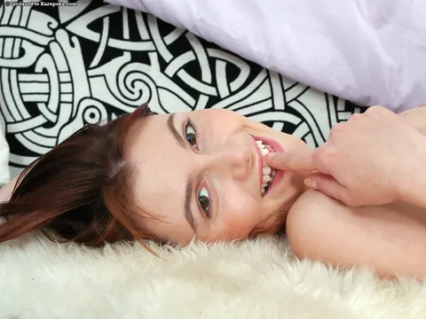 Lina Valentine: Slim Redhead PAWG in Socks Spreads Her Legs and Shows Her Big Ass – photo 10 of 21