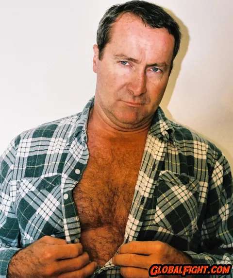 Hairy Mature Man Strips Nude and Poses – photo 12 of 20