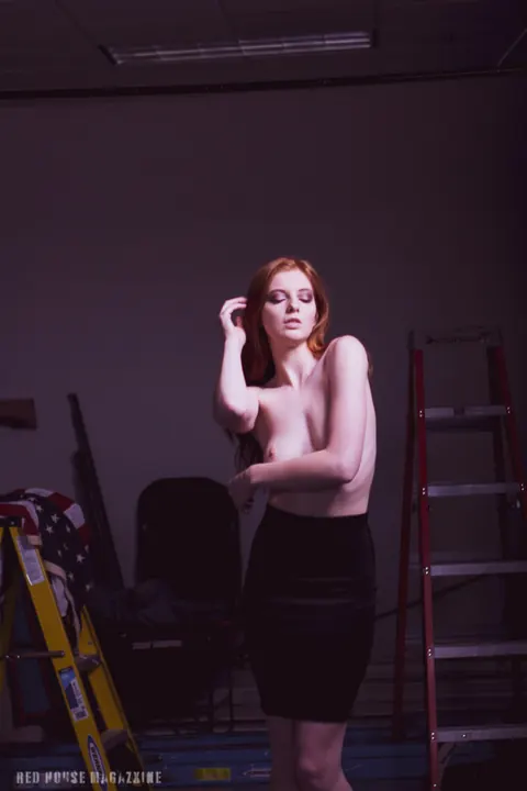 Redhead Strips Out of Her Tight Red Clothes – photo 20 of 21