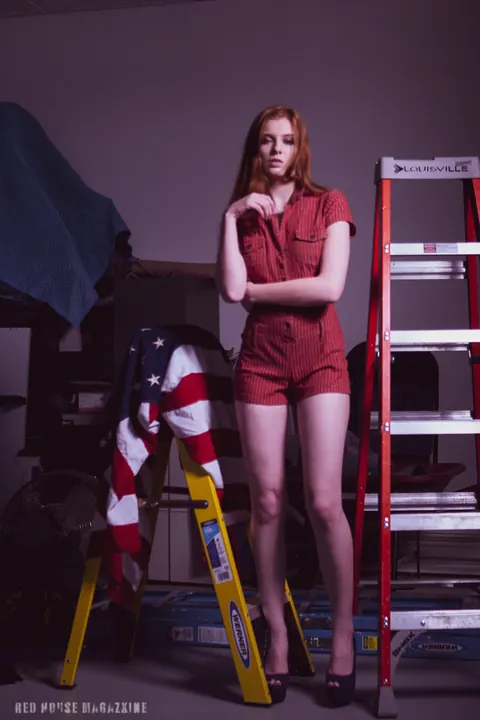 Redhead Strips Out of Her Tight Red Clothes – photo 16 of 21