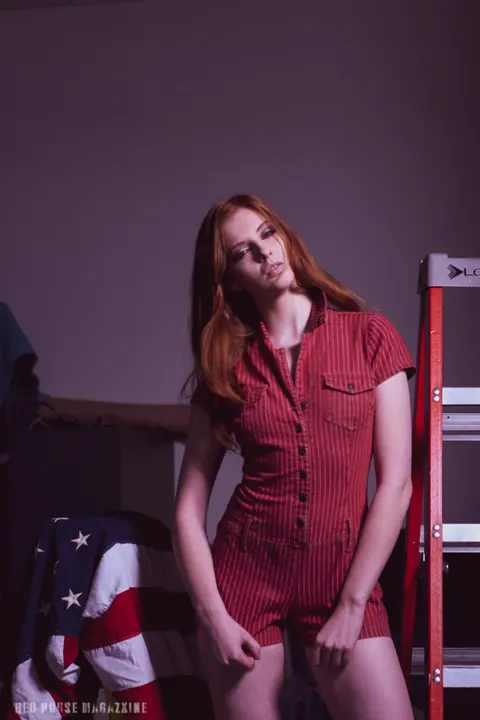 Redhead Strips Out of Her Tight Red Clothes – photo 18 of 21