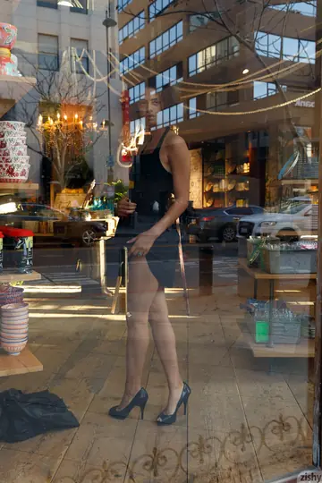 Desiree Jacobsen – Petite African Brunette in a Skirt Shows Her Hairy Pussy