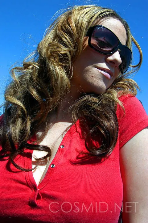 Lisa Davidson: Redhead with Big Natural Tits Poses Outdoors in a Skirt – photo 2 of 16