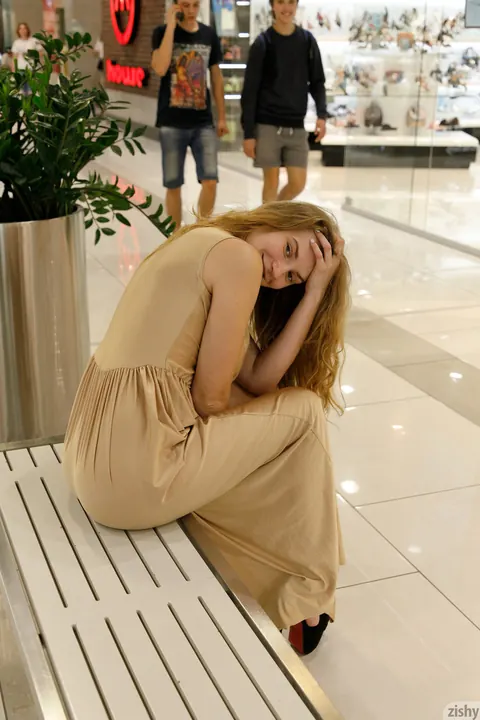 Regan Budimir: Ukrainian Brunette Flashes Her Big Natural Tits in Public – photo 8 of 12