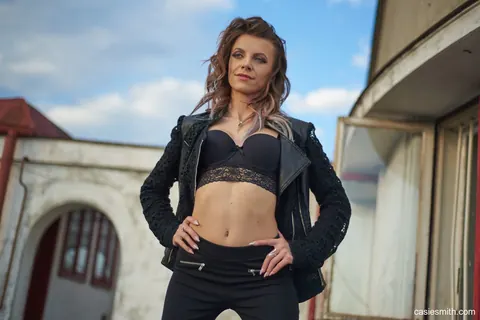 Casie Smith: Slim Brunette Flaunts Her Ass in Pantyhose and Heels Outdoors – photo 9 of 16
