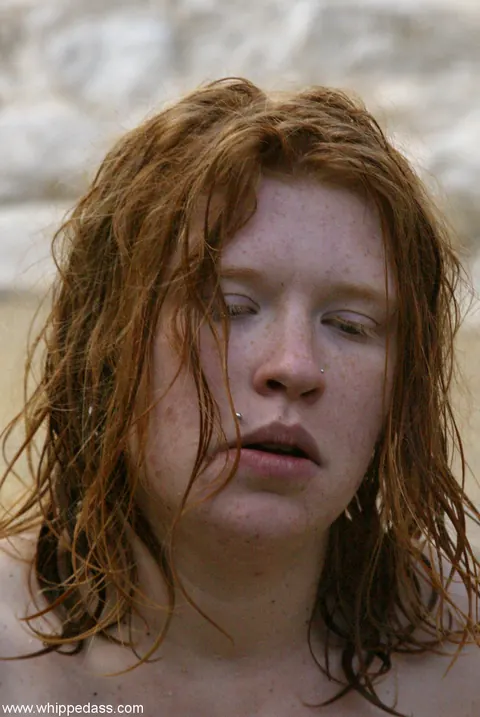 Kym Wilde: Redhead MILF Tied Up and Pleasured on the Beach – photo 7 of 9