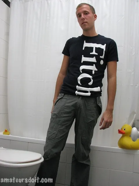 Hairy Man Strips and Jerks Off in the Shower – photo 5 of 21