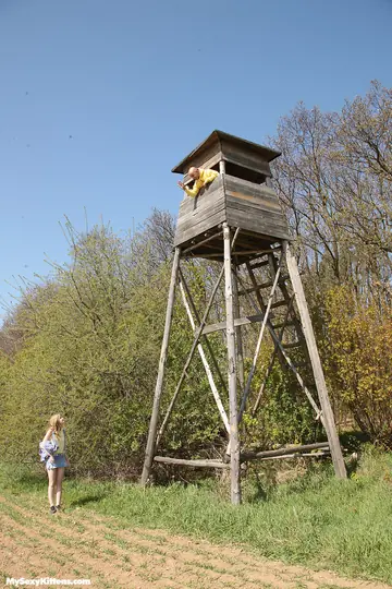 Blonde Czech in a Skirt Gets Fucked in the Forest