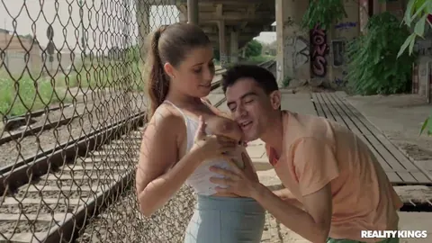 Lady Lyne: Tattooed Russian Brunette Takes Anal Outdoors in Shorts – photo 3 of 20