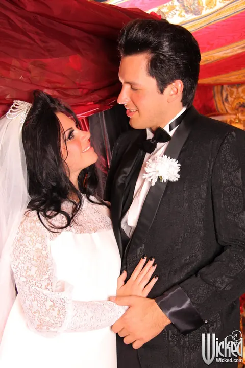 Andy San Dimas: Brunette Bride Sucks Cock and Rides Her Partner Cowgirl – photo 12 of 21